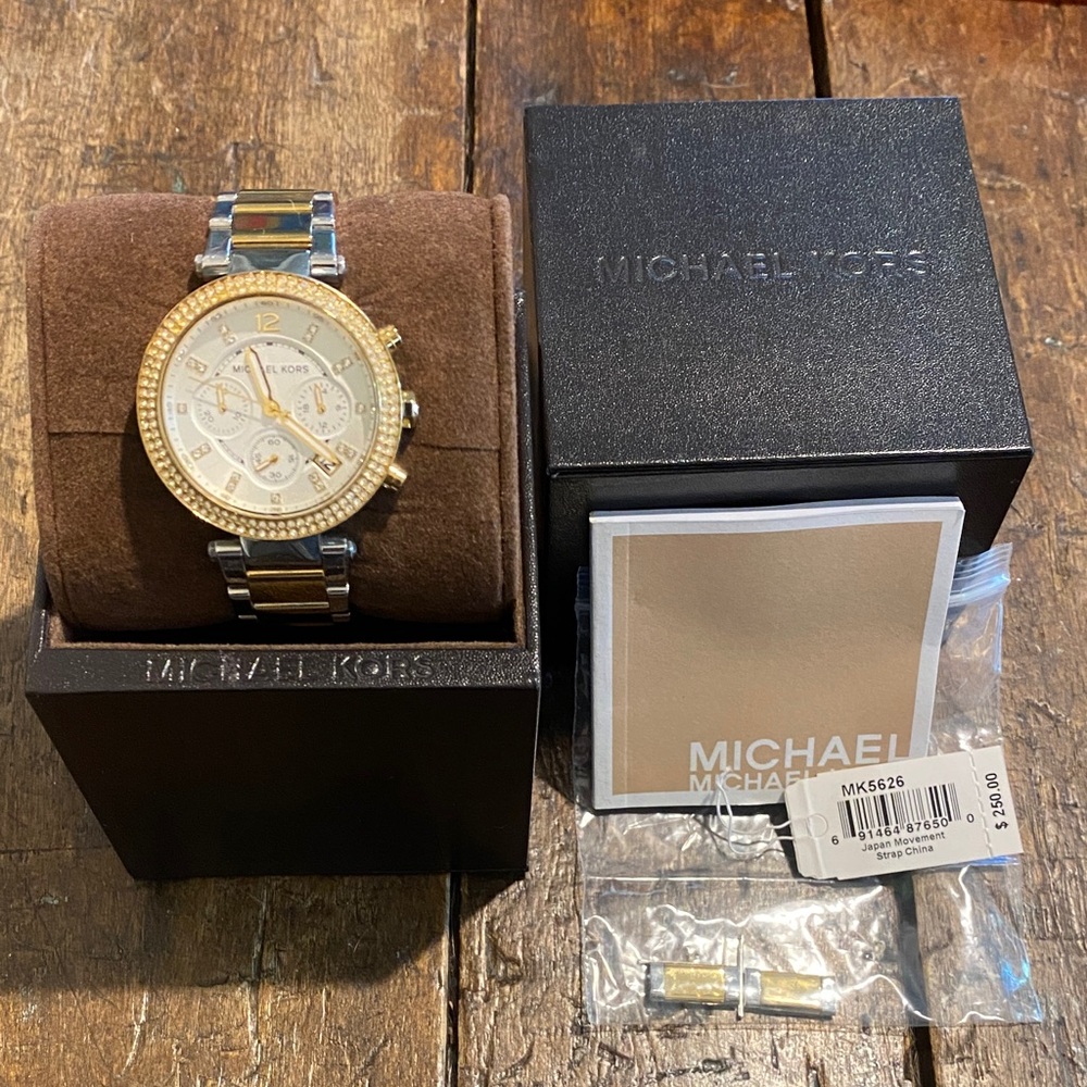 Michael Kors MK5626 Chronograph Parker Two-tone Stainless Steel Women's Watch